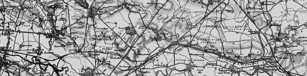 Old map of Findern in 1895