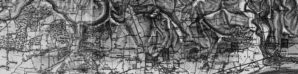 Old map of Findon Valley in 1895