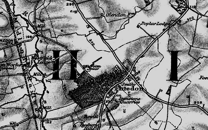 Old map of Finedon in 1898