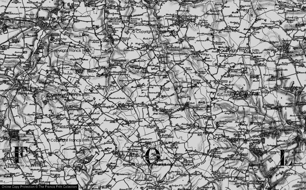 Old Map of Fingal Street, 1898 in 1898