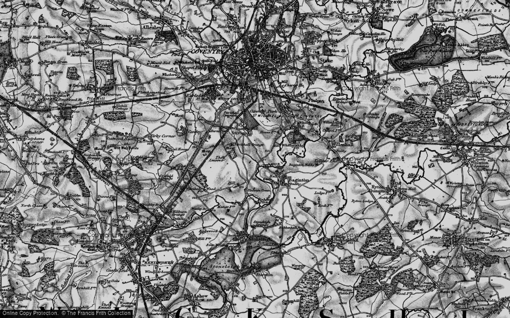 Old Map of Finham, 1899 in 1899