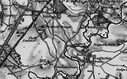 Old map of Finham in 1899