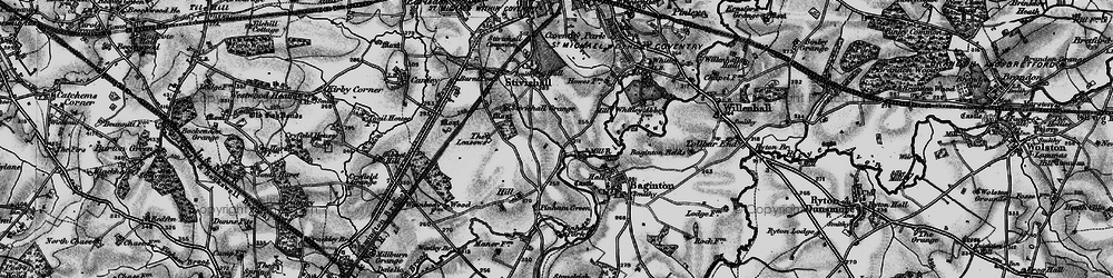 Old map of Finham in 1899