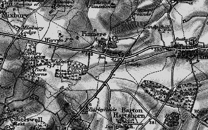 Old map of Finmere in 1896