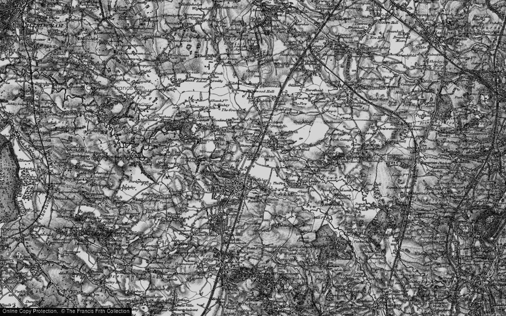 Old Map of Finney Green, 1896 in 1896