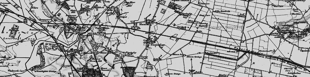 Old map of Finningley in 1895