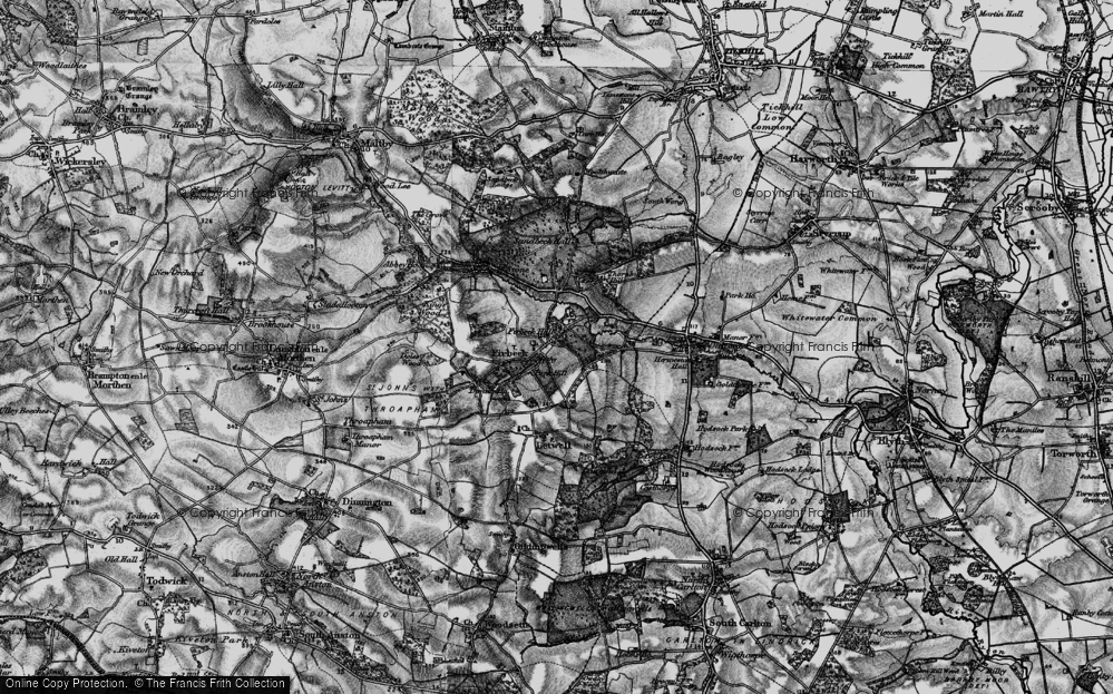 Old Map of Firbeck, 1895 in 1895