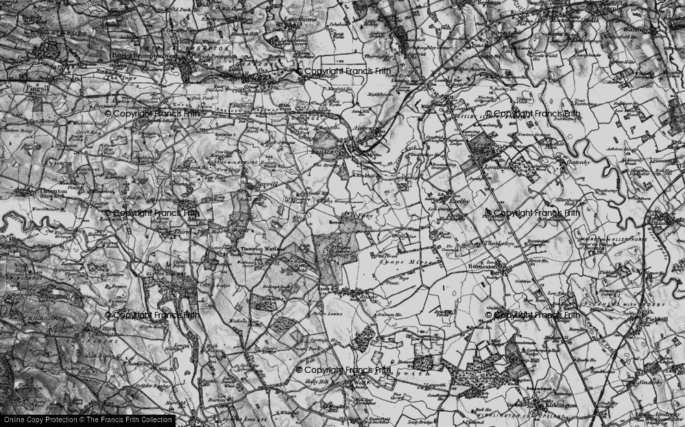 Old Map of Historic Map covering Thorp Perrow in 1897
