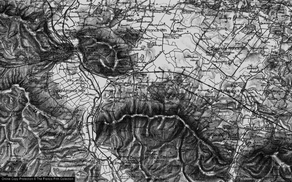 Old Map of Firle, 1895 in 1895