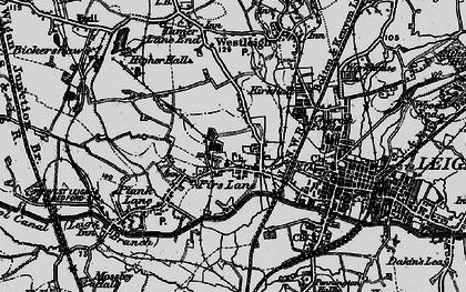 Old map of Firs Lane in 1896