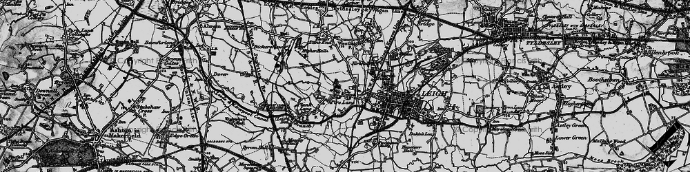 Old map of Firs Lane in 1896