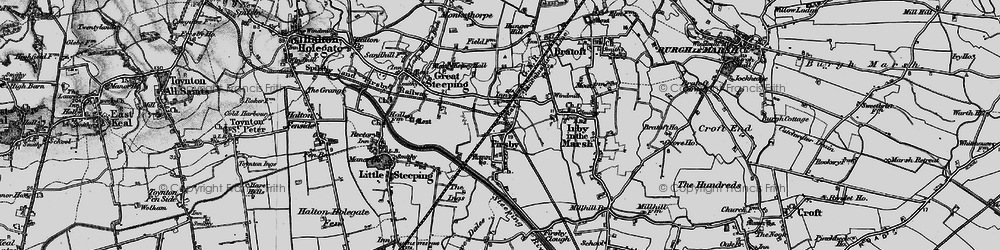 Old map of Firsby in 1899