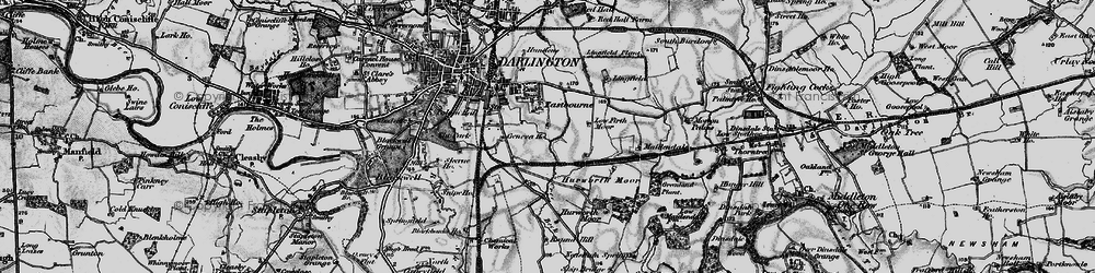 Old map of Hurworth Moor in 1897