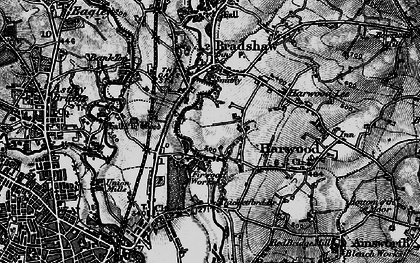 Old map of Firwood Fold in 1896