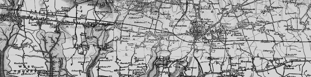 Old map of Fishbourne in 1895
