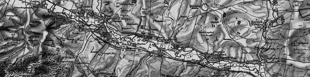 Old map of Wylye Valley in 1898