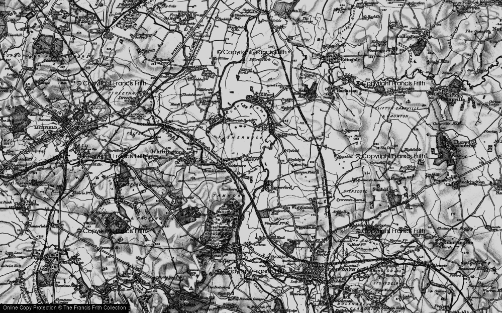 Old Map of Fisherwick, 1898 in 1898