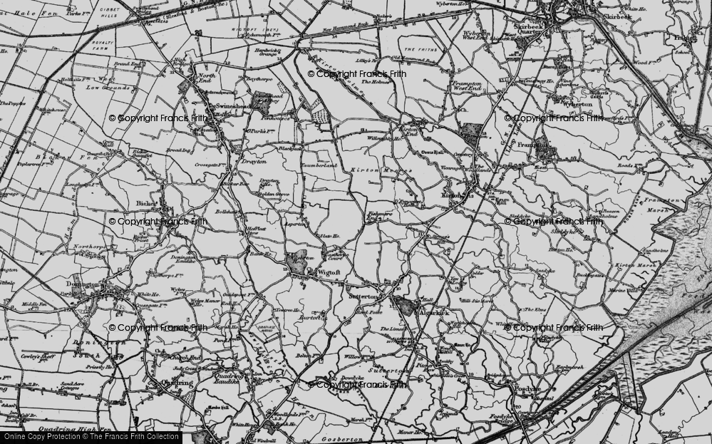 Old Map of Fishmere End, 1898 in 1898