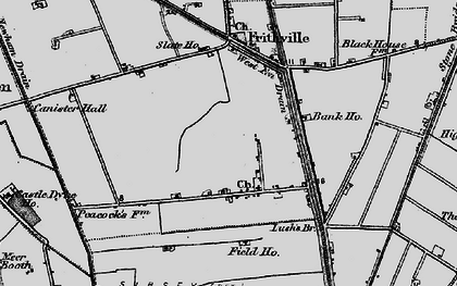 Old map of Fishtoft Drove in 1898