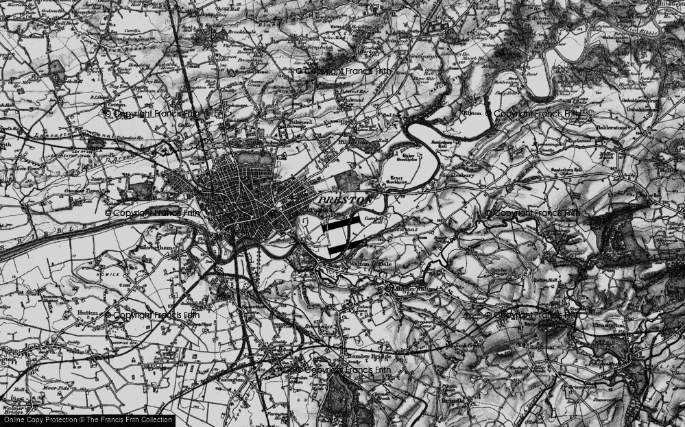 Old Map of Fishwick, 1896 in 1896