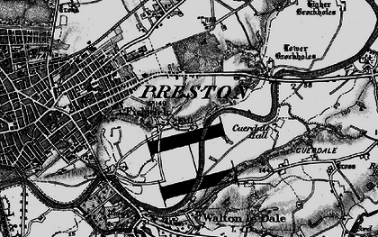 Old map of Fishwick in 1896