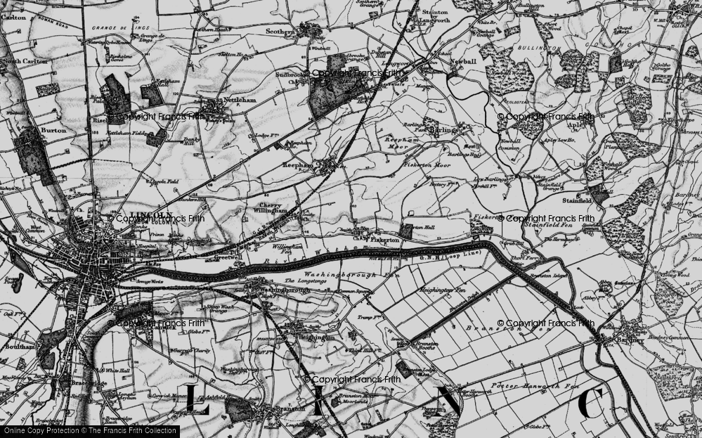 Old Map of Fiskerton, 1899 in 1899