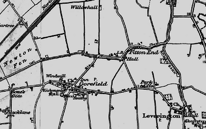 Old map of Fitton End in 1898