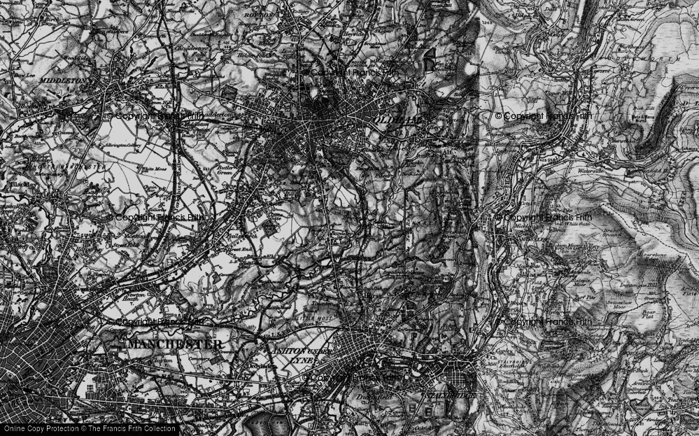 Old Map of Fitton Hill, 1896 in 1896