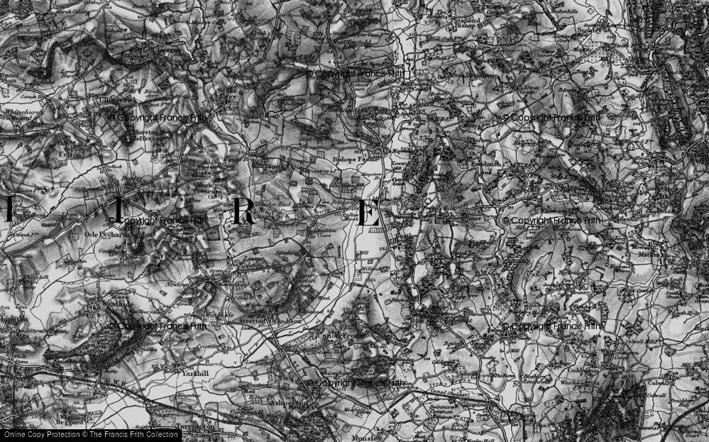 Old Map of Five Bridges, 1898 in 1898