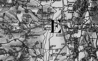 Old map of Five Bridges in 1898