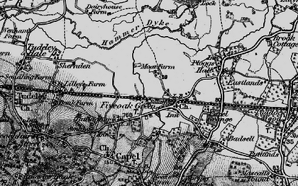Old map of Five Oak Green in 1895
