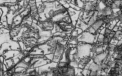 Old map of Five Oaks in 1895