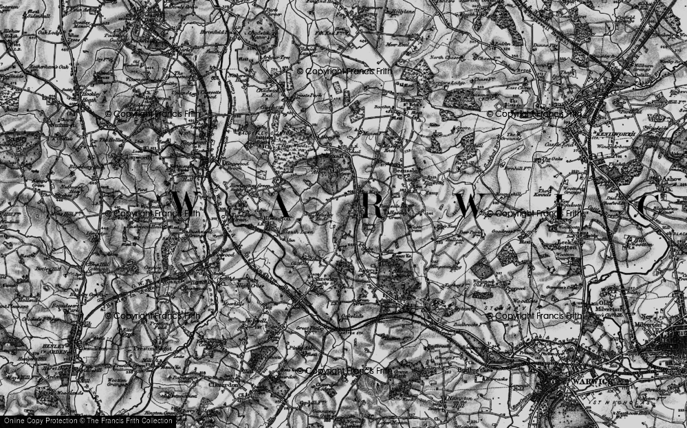 Old Map of Five Ways, 1898 in 1898