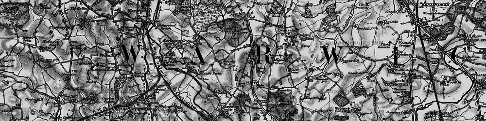 Old map of Five Ways in 1898