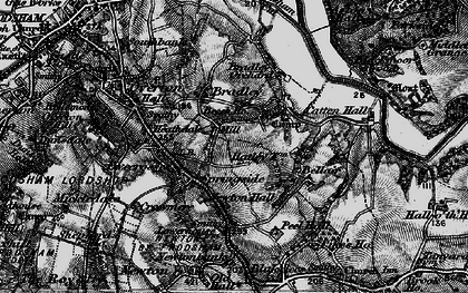 Old map of Fivecrosses in 1896
