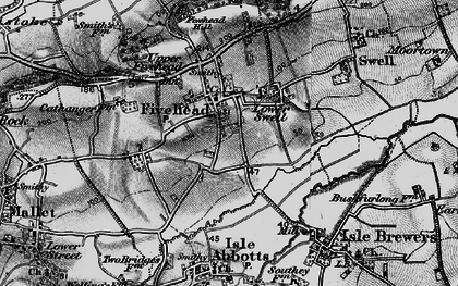 Old map of Fivehead in 1898