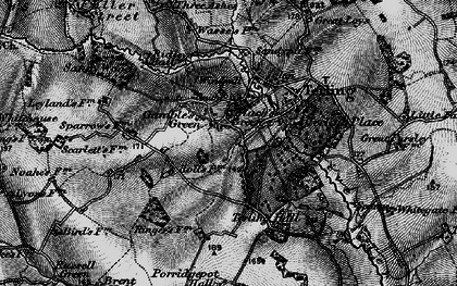 Old map of Flack's Green in 1896
