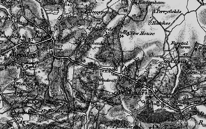 Old map of Flackley Ash in 1895