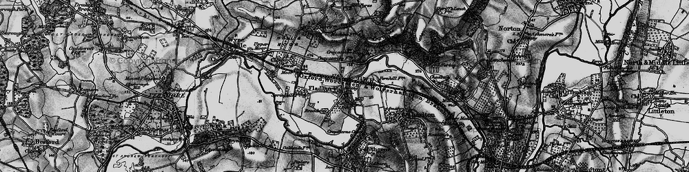 Old map of Fladbury in 1898