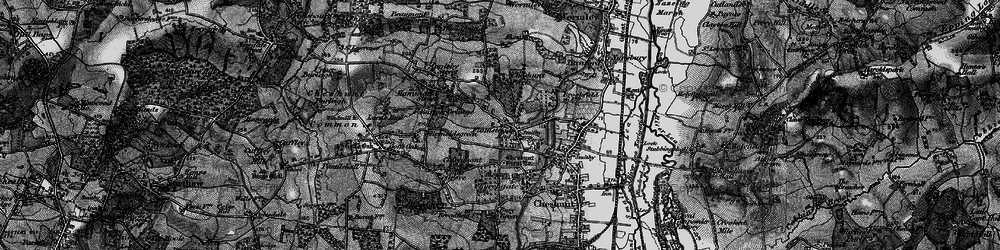 Old map of Flamstead End in 1896
