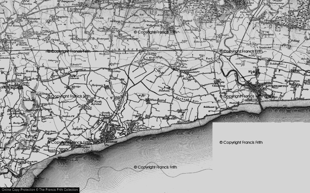Old Map of Flansham, 1895 in 1895