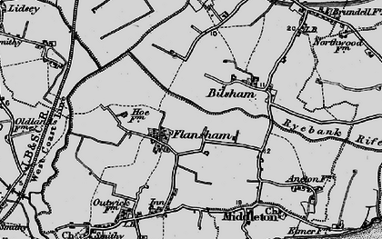 Old map of Flansham in 1895