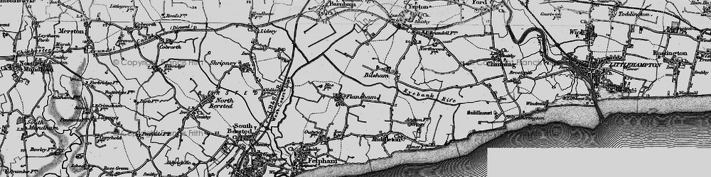 Old map of Flansham in 1895