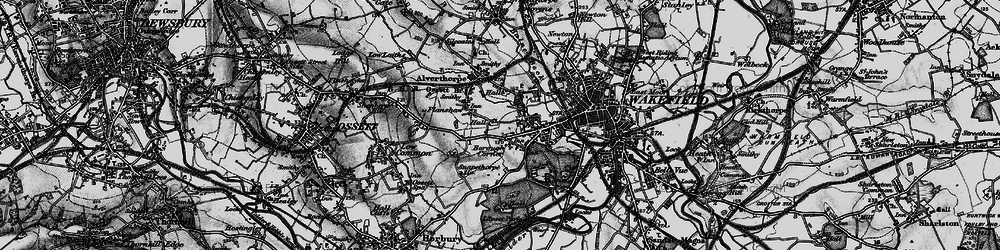 Old map of Flanshaw in 1896