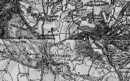 Old map of Pondtail Copse in 1895