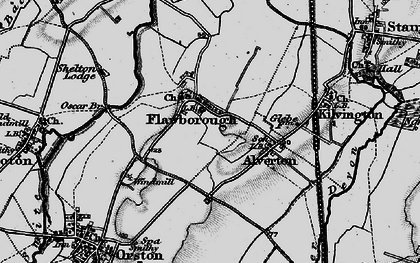Old map of Flawborough in 1899