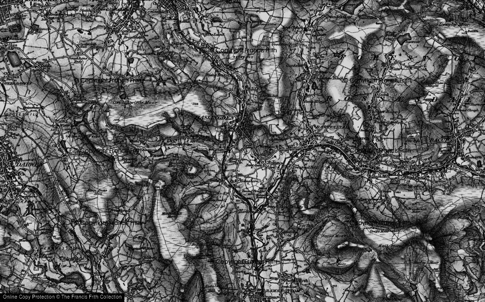 Old Map of Flax Moss, 1896 in 1896
