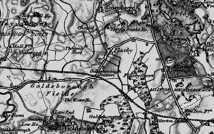 Old map of Flaxby in 1898