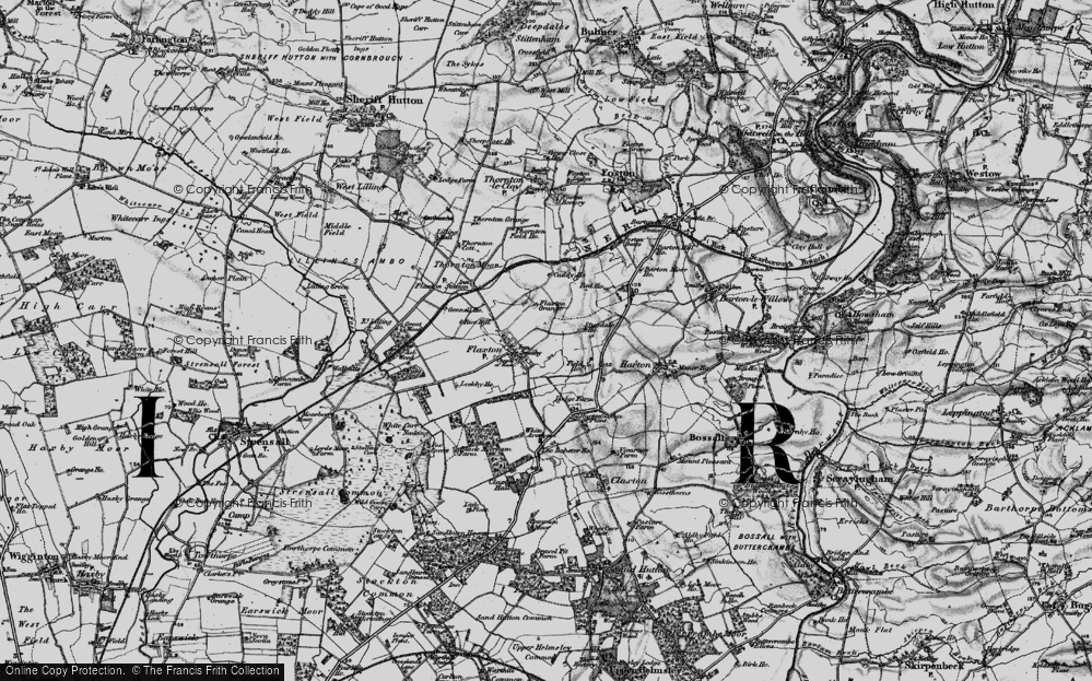 Old Map of Flaxton, 1898 in 1898