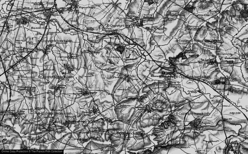 Old Map of Fleckney, 1898 in 1898